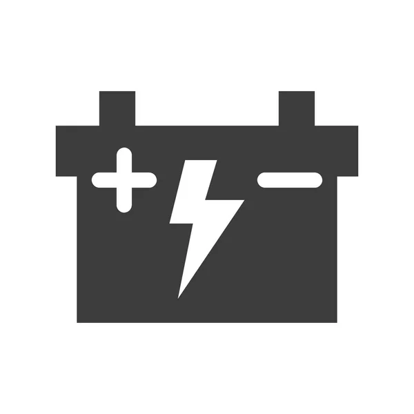 Auto Batterij Pictogram Witte Achtergrond Vector Illustratie — Stockvector