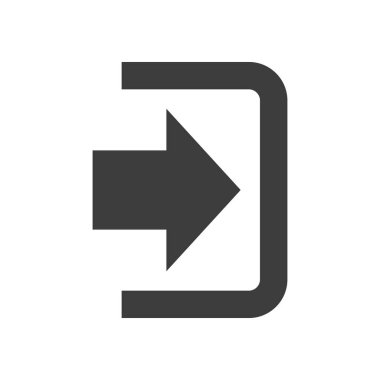 Beyaz arka plan üzerinde oturum açma simgesi. Vektör çizim