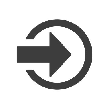 Beyaz arka plan üzerinde oturum açma simgesi. Vektör çizim