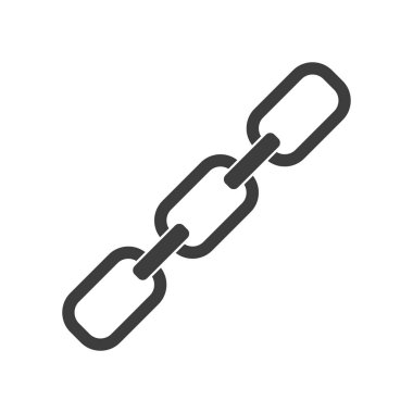 Beyaz arka plan üzerinde zincir simgesi. Vektör çizim