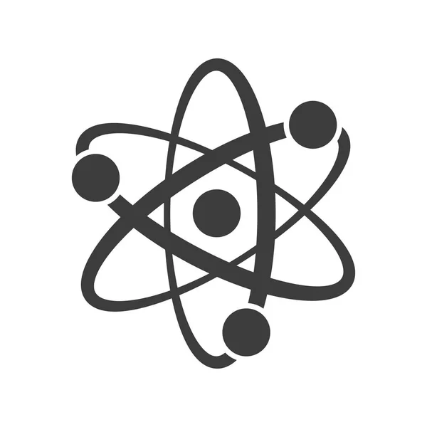 Atom Ikonra Fehér Háttér Előtt Vektoros Illusztráció — Stock Vector