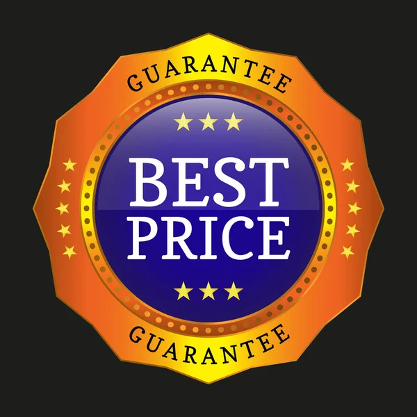 Best Price Label Black Background Vector Illustration — Stock Vector