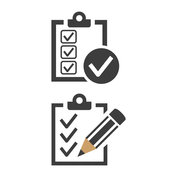 Checklist icon on white background. — Stock Vector