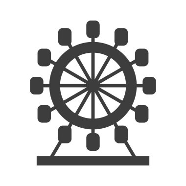 dönme dolap simgesi beyaz arka plan üzerinde.