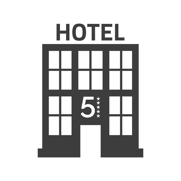 Hotel ikona na bílém pozadí. — Stockový vektor