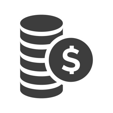 Beyaz arkaplanda sikke simgesi.