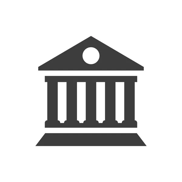 Banca edificio icona su sfondo bianco. — Vettoriale Stock