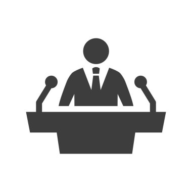 Beyaz arkaplanda hoparlör simgesi.