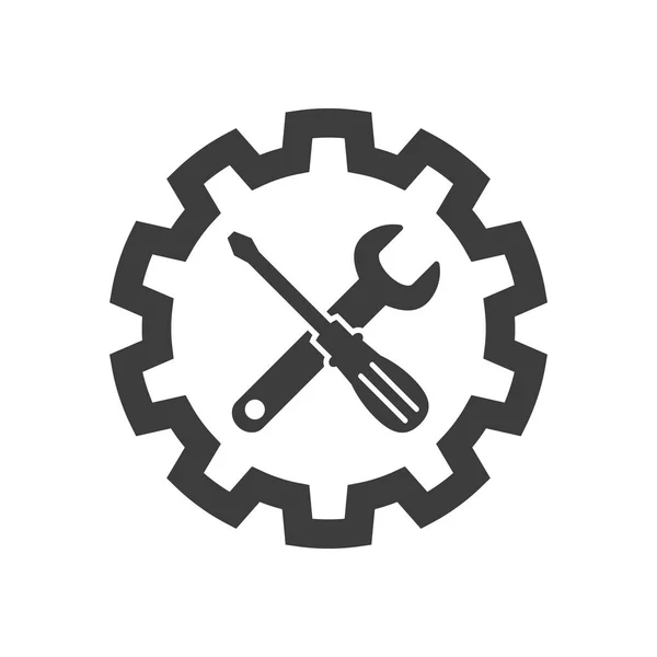 Ícone de ferramenta de serviço no fundo branco. — Vetor de Stock