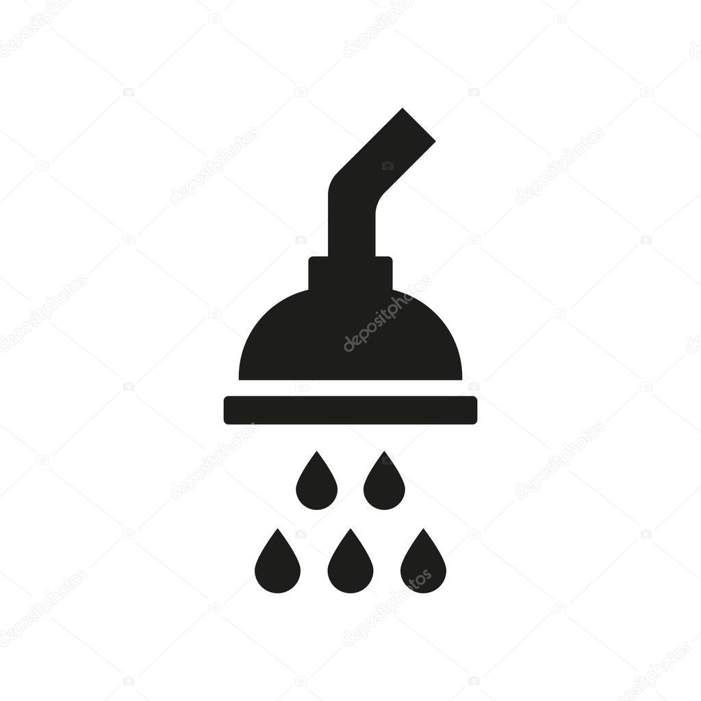 Shower icon on white background. Vector illustration