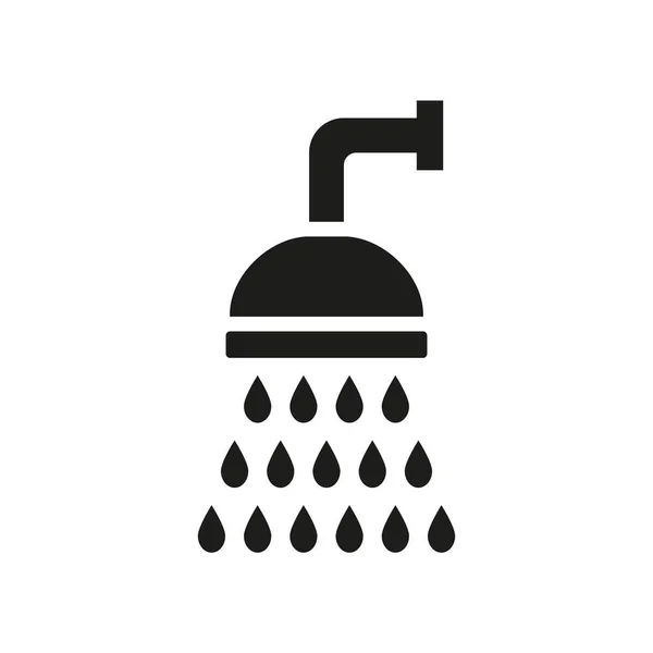 Dusche Symbol Auf Weißem Hintergrund Vektorillustration — Stockvektor