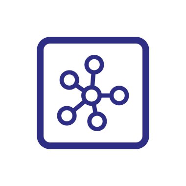 Beyaz arkaplanda zihin haritası simgesi. Vektör İllüstrasyonu