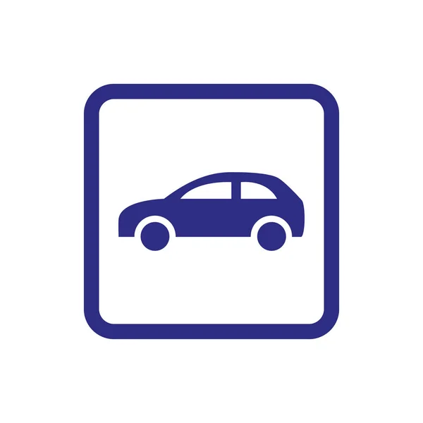 Icono Del Coche Sobre Fondo Blanco Ilustración Vectorial — Vector de stock