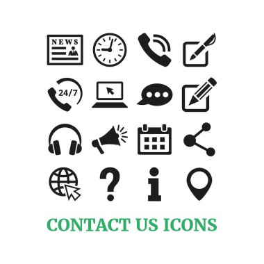 Beyaz arkaplan üzerine kurulmuş simgelerle bağlantı kur. Vektör illüstrasyonu