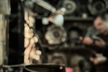 metal üretimi için arka plan fotoğrafçılığı atölyesi, ağır metal, bulanıklık