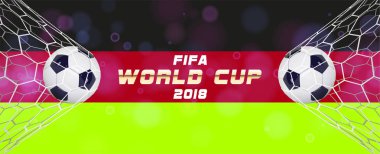 Vektör gerçekçi futbol topu veya Alman bayrağı arka plan net futbol topu. 3D stil vektör topu. Hedef an düzen şablonu tasarım. FIFA Dünya Kupası