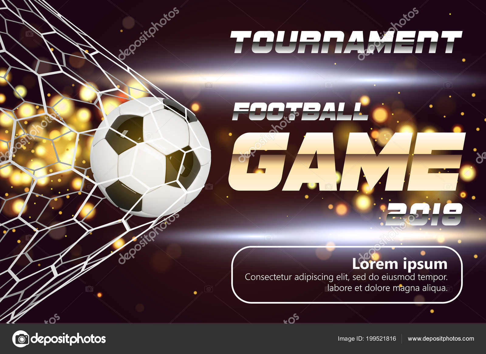 Poster Ballon de football sur le feu 