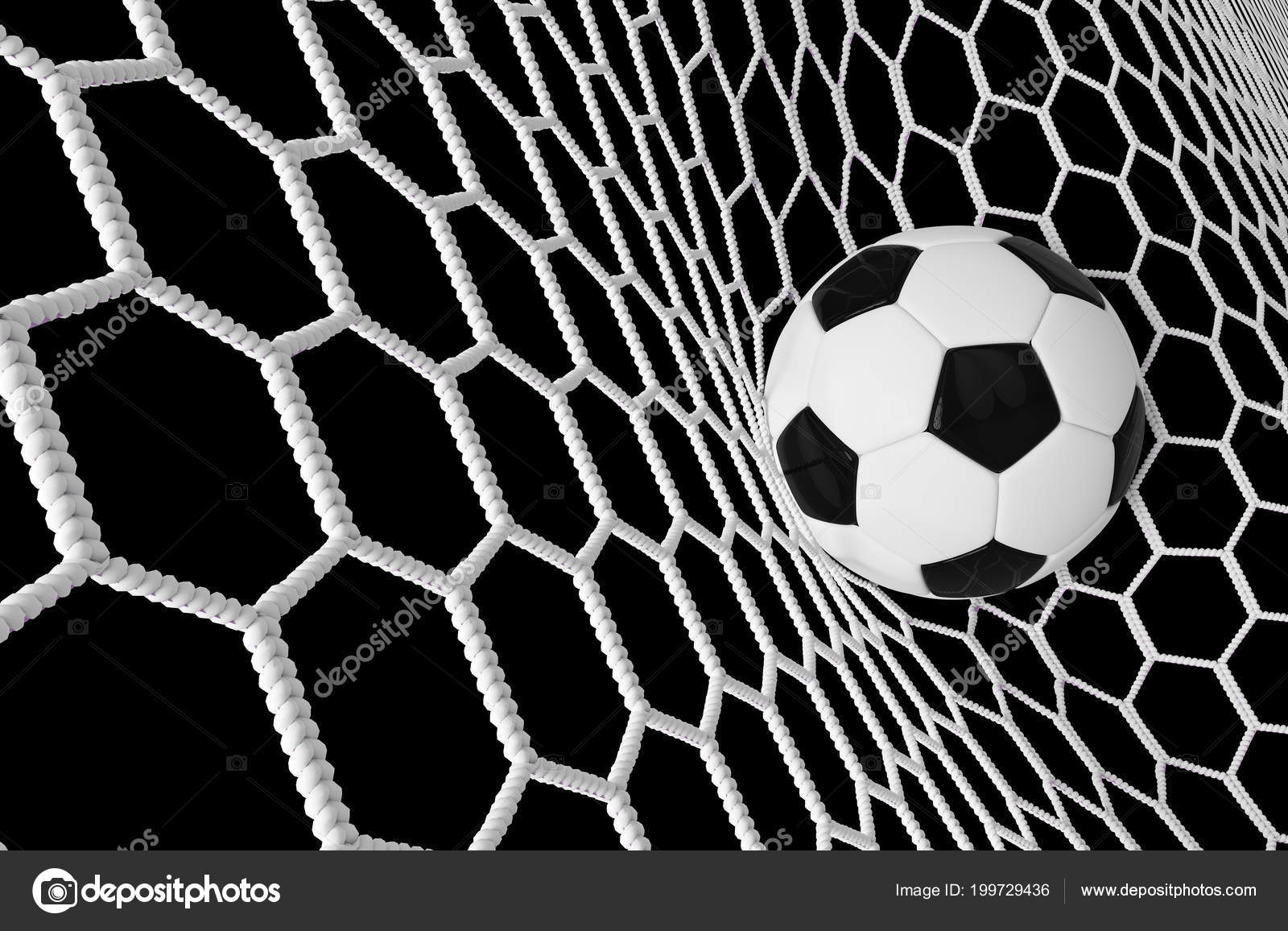 Soccer Or Football Banner With 3d Ballon Black Background Soccer Game Match Design Of Goal Moment With Realistic Ball In The Net Football Background Stock Photo Image By C Volmon Tut By
