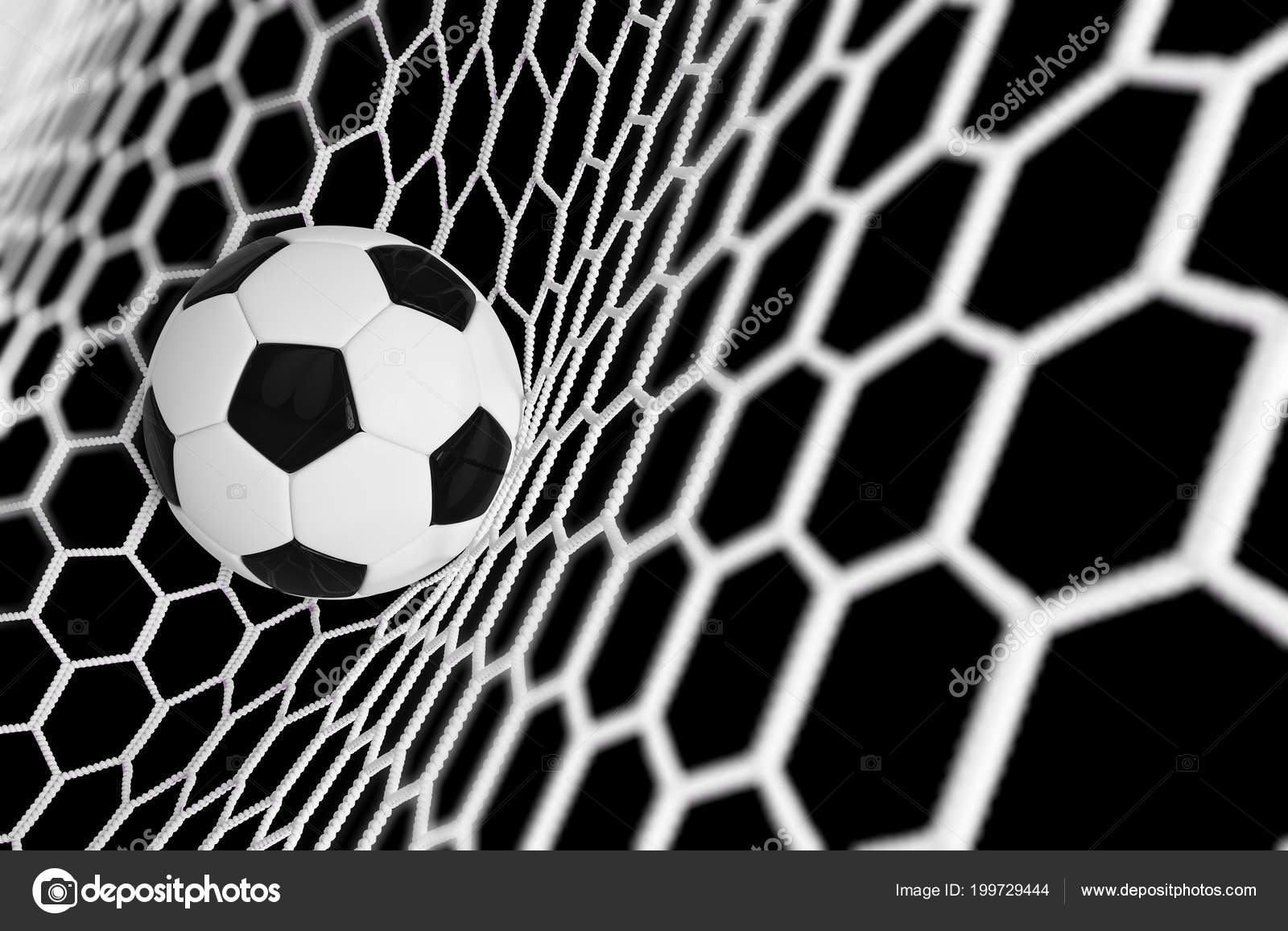 Soccer Or Football Banner With 3d Ballon Black Background Soccer Game Match Design Of Goal Moment With Realistic Ball In The Net Football Background Stock Photo Image By C Volmon Tut By