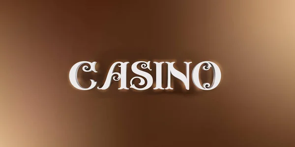 Vector casino word sign in 3d style on golden background. Diseño de banner de letras de Casino — Vector de stock