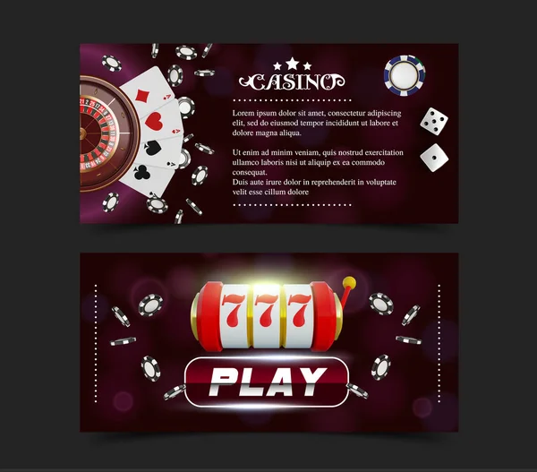 Casino Achtergrondstijl Ace Vip Uitnodiging Pokerspel Casino Poster Het Spandoek — Stockvector