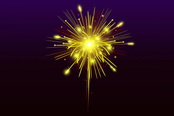 Fogos de artifício festivos em fundo preto. Ilustração de fogos de artifício realistas vetoriais. Fogos de artifício de Natal Ano Novo . — Vetor de Stock