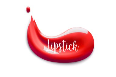 Beyaz arka plan üzerinde izole ruj smear kontur, lekeli sesi krem ya da kapatıcı boya. Kozmetik sıvı temel vektör şekil-in renk tonları paleti için düzeltici Make Up.