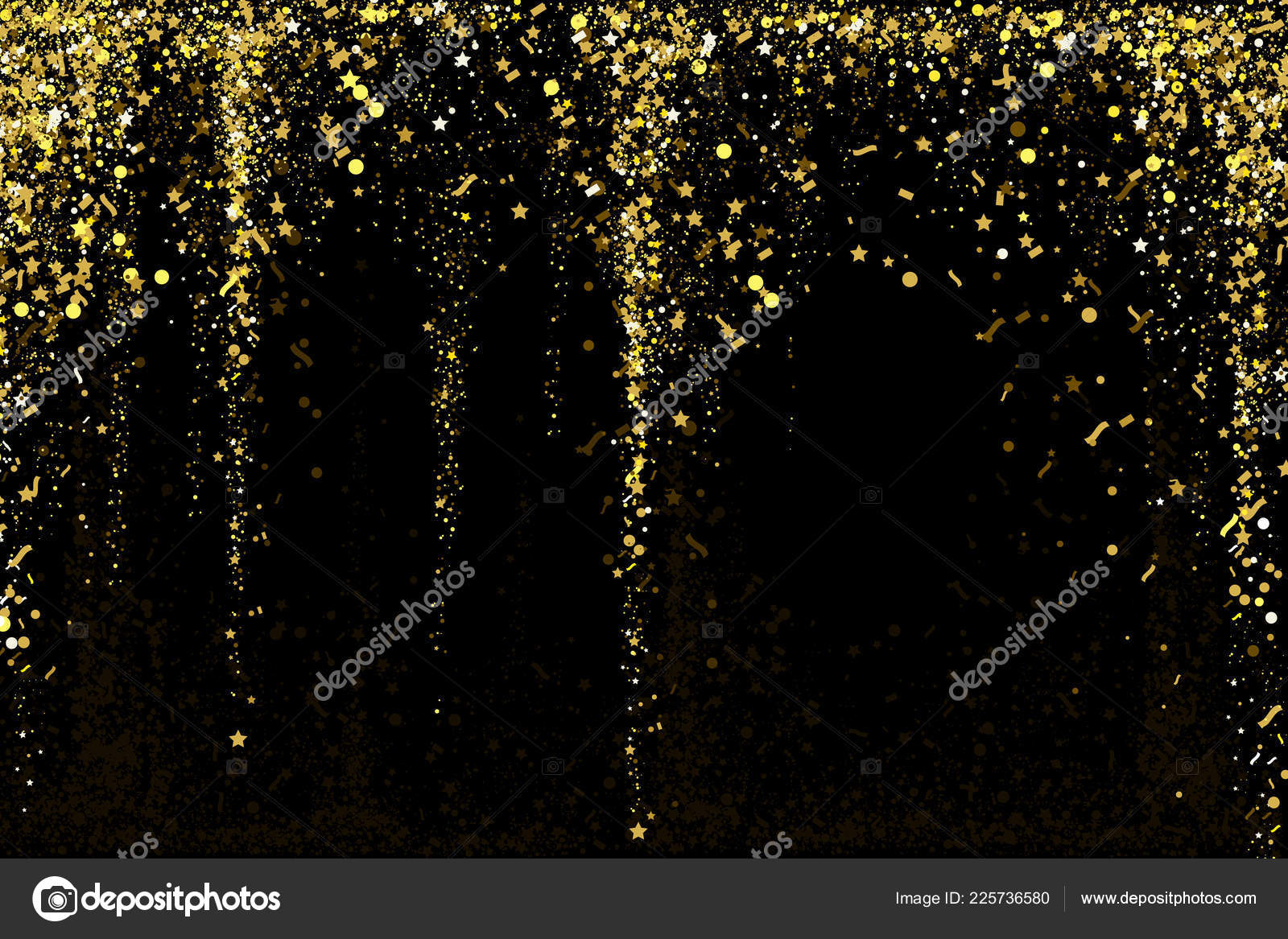 Rosegull-glitter-pakker isolert på gjennomsiktig bakgrunn. Fallende  musserende konfetti . stockvektor © Likanaris #323526040, image size:1600x1167