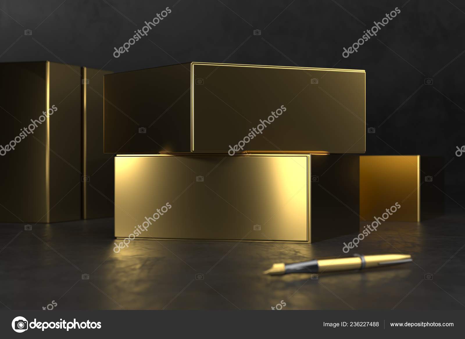 Download Golden Gift Box Packaging Mockup On Black Background Luxury Packaging Boxes For Premium Products Elegant Gold Box 3d Rendering Stock Photo C Volmon Tut By 236227488 PSD Mockup Templates