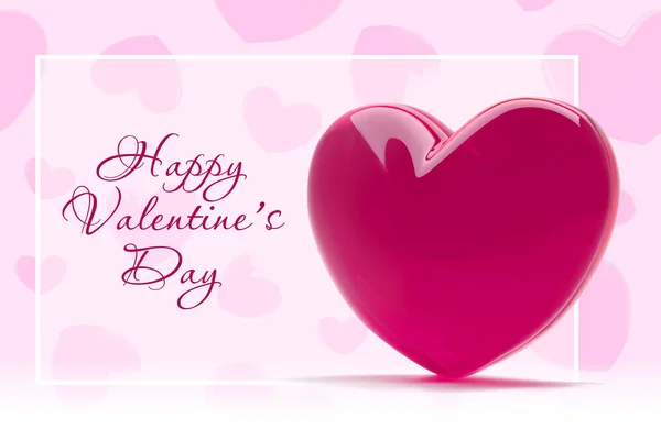 St valentines ontwerp banner achtergrond met en copyspace. 3D-realistische liefde hartsymbool. Illustratie met een roze Valentijn hart sjabloon. Prachtige abstracte trendy behang. — Stockvector