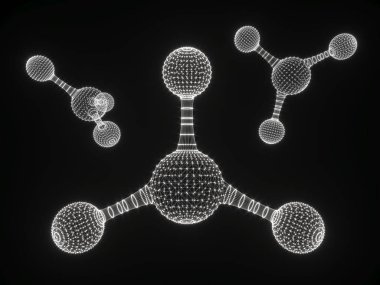 Soyut poligonal molekül yapısı simgesi. Düşük poli biyolojik hücre bağlı. Bağlantı teknolojisi mesh geometrik Dna 3d render. Poligonal bilim teknoloji. Formül parçacık hücre.