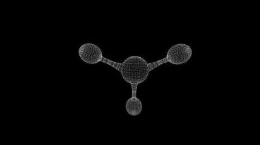 Araştırmalar bilim molekül arka plan - Slowmotion Loopable 3d Animationof atom.