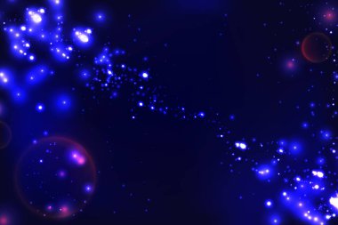 Renkli arka plan. Dairesel bokeh ışıltı renkli ışıklar arka planı. Sihirli alanı kozmik parlak baloncuk. Başlık sayfası veya poster tasarımı için renkli düzeni şablonu. EPS 10.