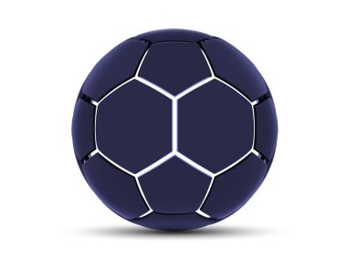 Vektör futuristik bir futbol topu kavramı spor. Modern dijital top. Yüksek teknoloji futbol topu tasarım. Soyut futbol topu.
