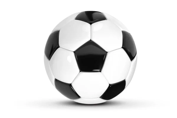 Bola de futebol realista ou bola de futebol no fundo branco. 3d estilo vetor bola isolada no fundo branco. EPS10 —  Vetores de Stock