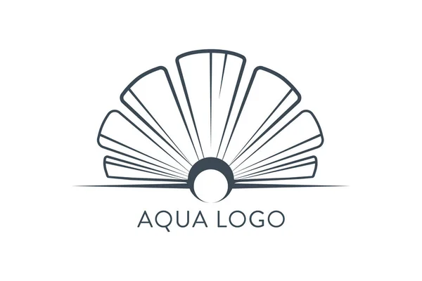 Логотип акваріума. Векторний шаблон абстрактного дизайну логотипу Shell. Подорожі Морепродукти ресторан Ювелірні вироби Розкішна концепція логотипу моди . — стоковий вектор
