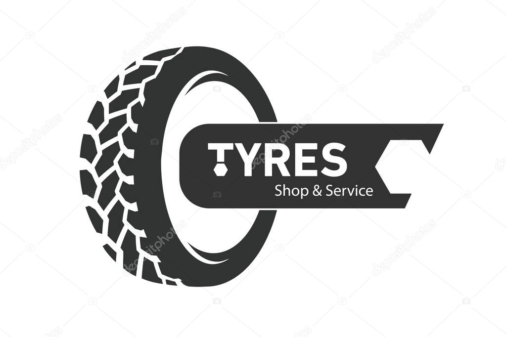 Tyre Shop Logo Design - Tyre Business Branding, tyre logo shop icons, tire icons, car tire simple icon