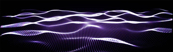Візерунок хвилі вектор. 3D-світло-абстрактний фон цифрових частинок. Майбутня векторна ілюстрація. Технологічна концепція фону. Абстрактний фон . — стоковий вектор