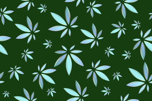 A marijuana deixa um padrão de vetor sem costura. Cannabis planta fundo verde. Vegetação densa de ganja . — Vetor de Stock
