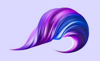 3d mor gerçekçi fırça darbesi. Soyut vektör dijital renkli boya arka plan. Modern renkli akış. Yaratıcı canlı 3d akış sıvısı boya dalgası. Degrade boya ile trendy sıvı afiş şablonu.