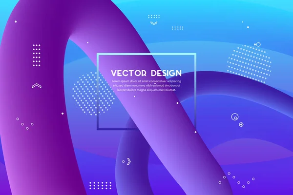 Fondo dinámico 3D con formas fluidas concepto moderno. cartel mínimo. Ideal para banner moderno, web, encabezado, página, portada, valla publicitaria, folleto . — Vector de stock