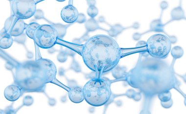 Soyut molekül tasarımı. Atomlar. Kimya bilimi afişi veya el ilanı için soyut bir arkaplan. Bilim ya da tıbbi geçmiş. 3d resimleme