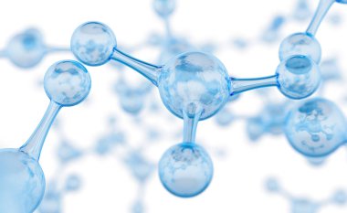 Soyut molekül tasarımı. Atomlar. Kimya bilimi afişi veya el ilanı için soyut bir arkaplan. Bilim ya da tıbbi geçmiş. 3d resimleme