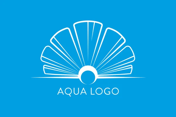Логотип акваріума. Векторний шаблон абстрактного дизайну логотипу Shell. Подорожі Морепродукти ресторан Ювелірні вироби Розкішна концепція логотипу моди . — стоковий вектор