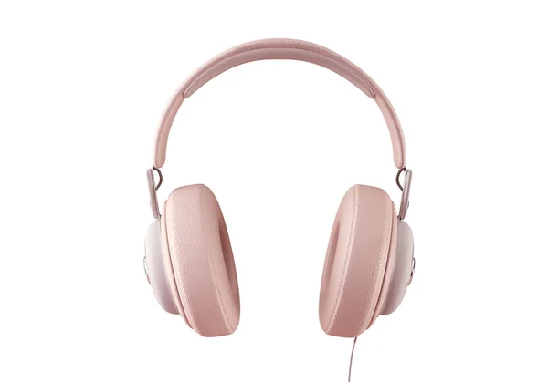 Moderne Kopfhörer 3D-Rendering isoliert auf weißem Hintergrund. — Stockfoto