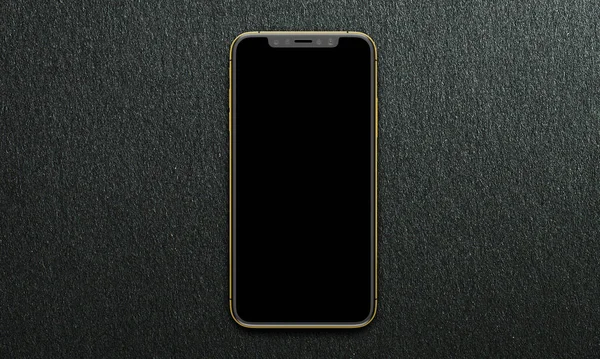 Premium mobile phone blank screen mock up template. Modern smartphone mockup, 3D rendering