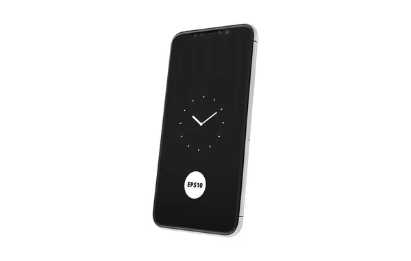 プレミアム携帯電話の白い携帯電話の画面のモックアップテンプレート 現代のスマートフォンのモックアップ Eps10 — ストックベクタ