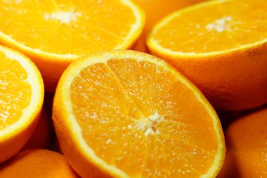 Dilimlenmiş portakal. Arkaplan dokusu.