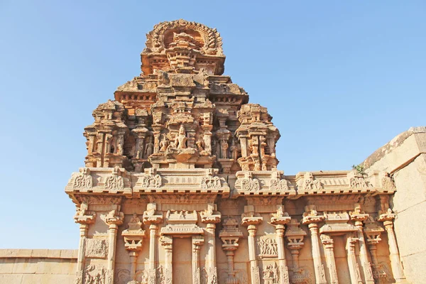 Hazara Rama Świątyni Hampi Karnataka Indie Światowego Dziedzictwa Unesco Rzeźba — Zdjęcie stockowe