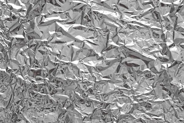 Foil Metal Crumpled Background Gray Silver Background — Stock Photo, Image